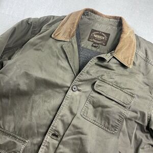 Aberdeen Barn Coat Mens Size Large Chore Jacket Corduroy Collar Fleece Lined